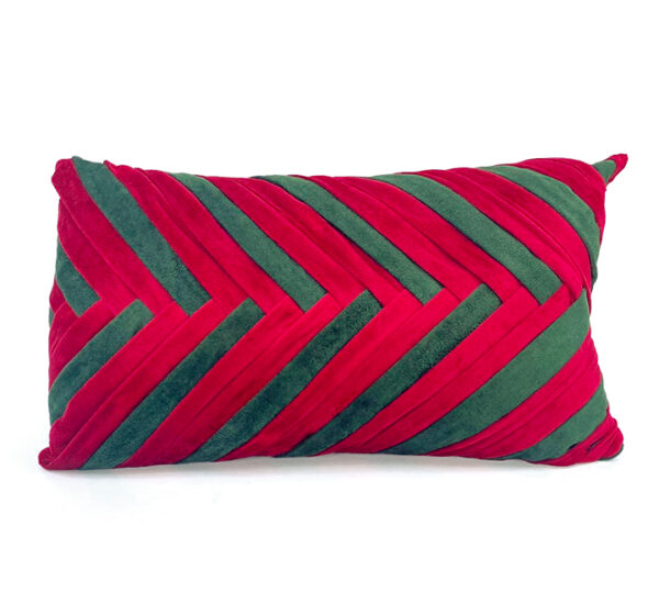 Cojin lumbar navideño 30X50 rojo verde candy XMAS KAL