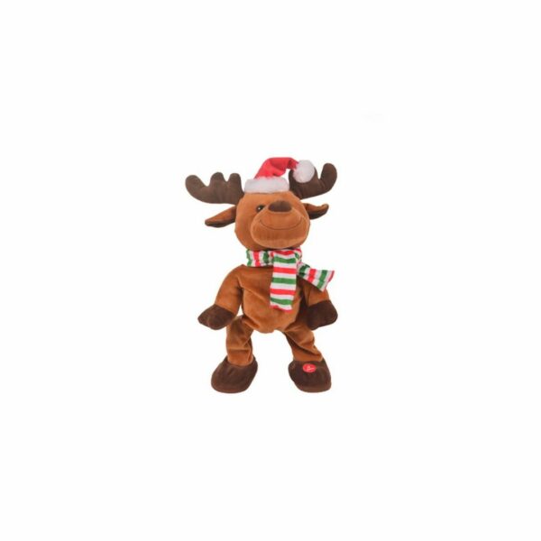 Muñeco reno navidad 30cm con movimiento Musical STN