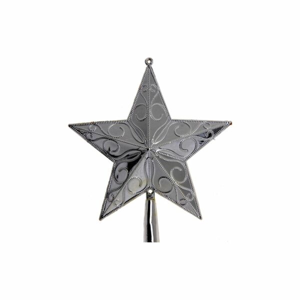 Estrella para arbol 23.5cm plateado Santini