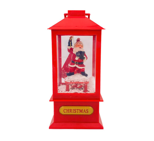 linterna navideña c/luz led 23cm santa music STN