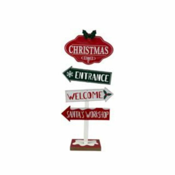 Letrero metalico Navidad 39cm STN
